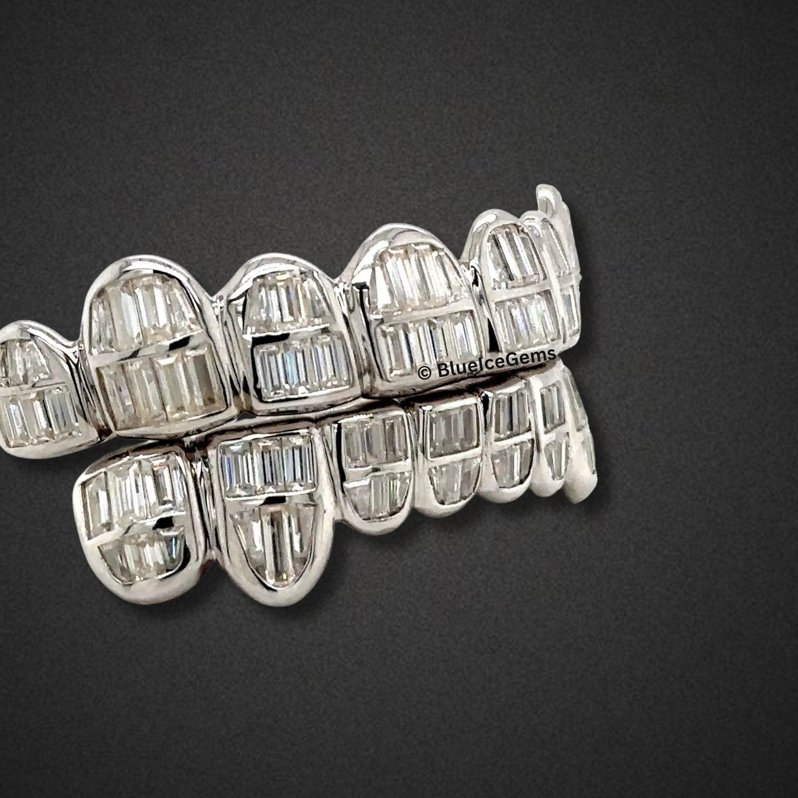 Platinum Baguette Matrix Grillz