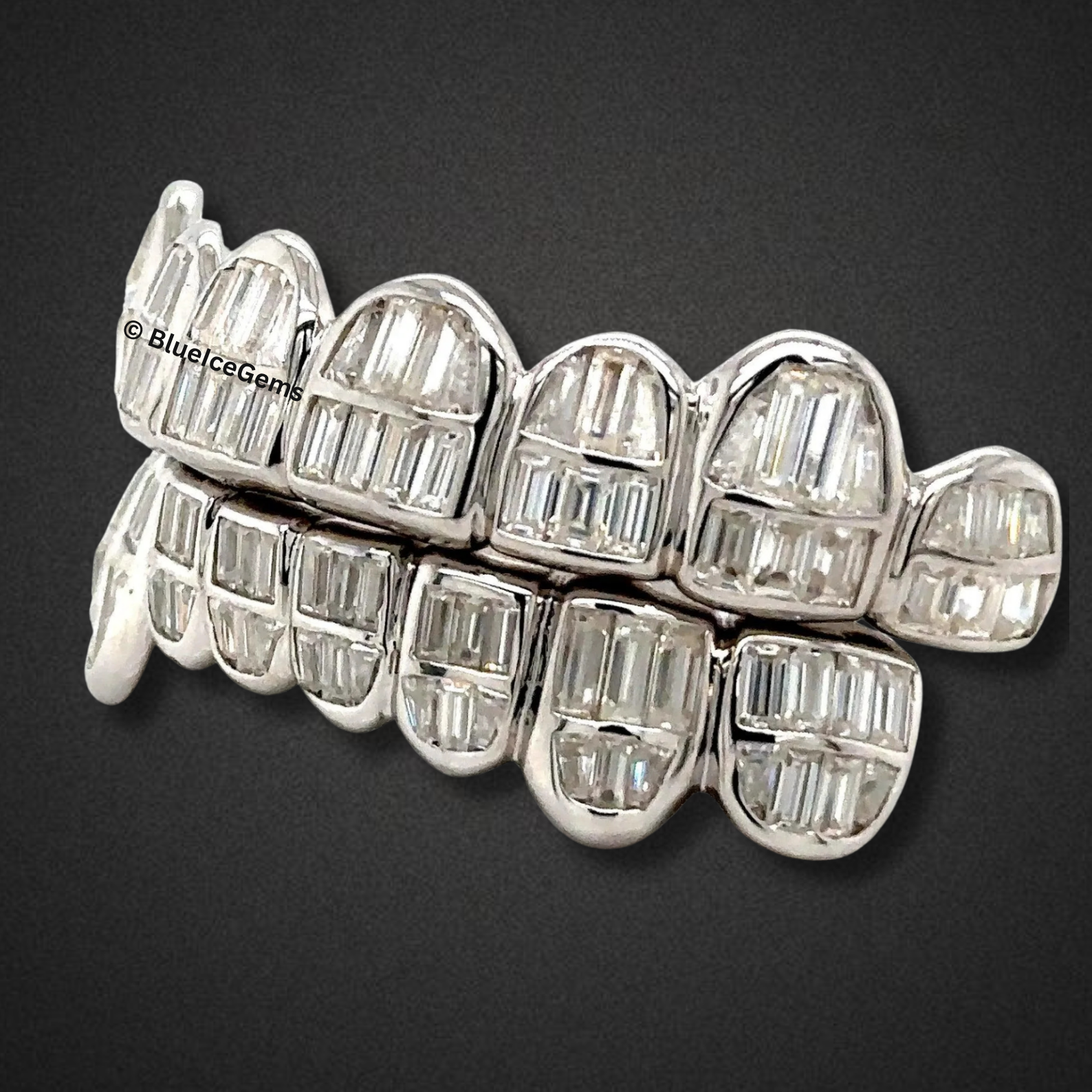 Platinum Baguette Matrix Grillz