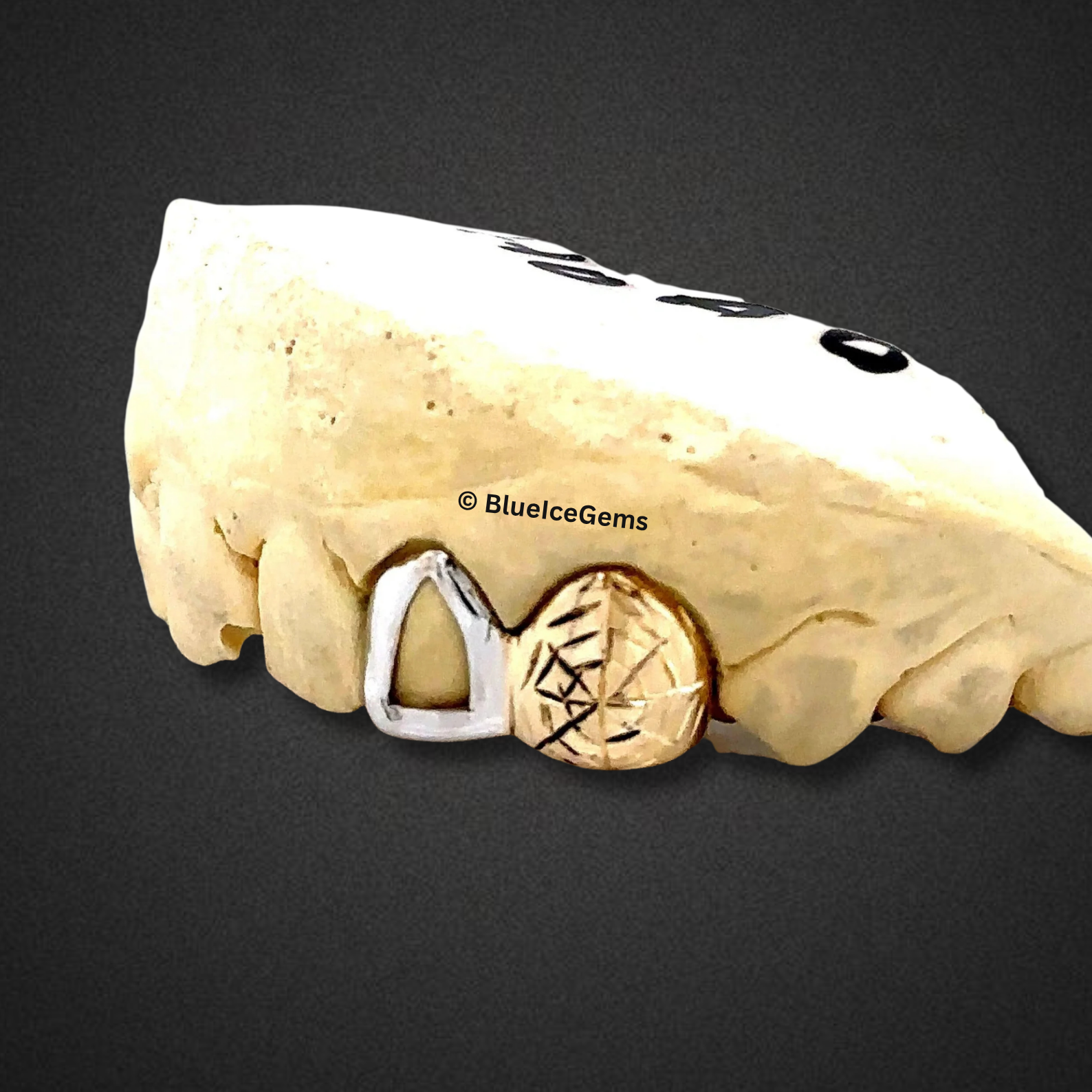 Two-Tone Geo Halo Tooth Cap Grillz