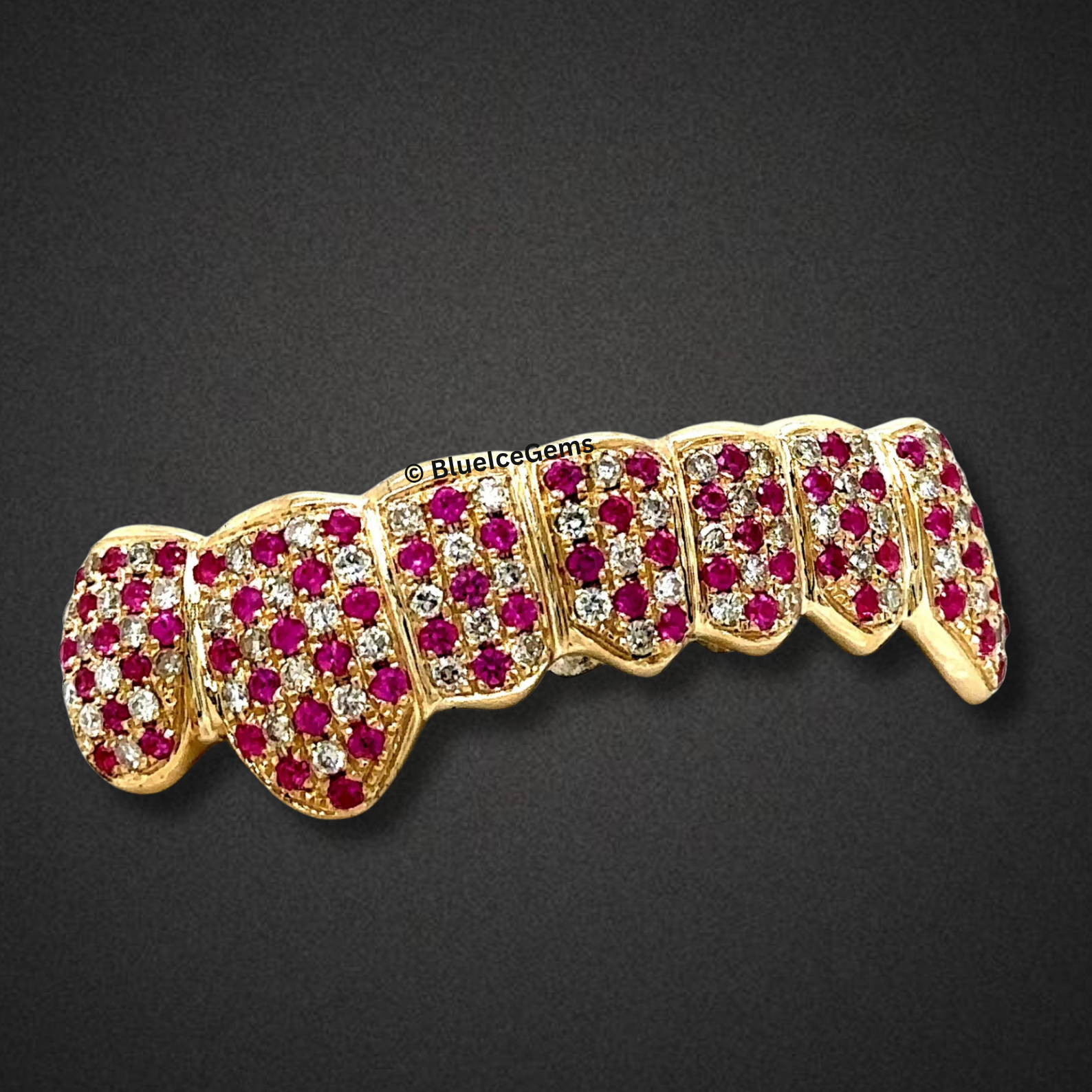 Ruby Blaze Gold Grillz
