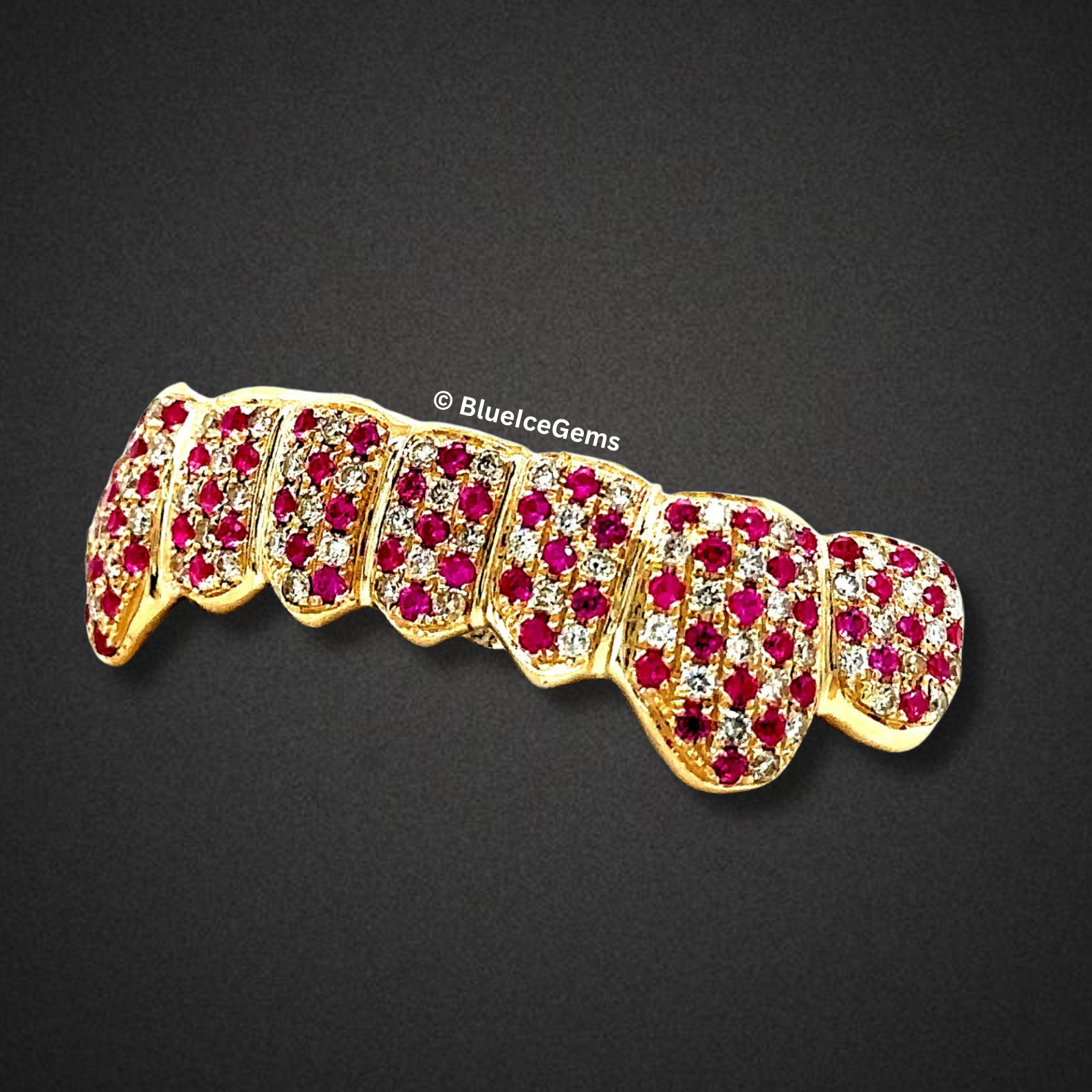 Ruby Blaze Gold Grillz