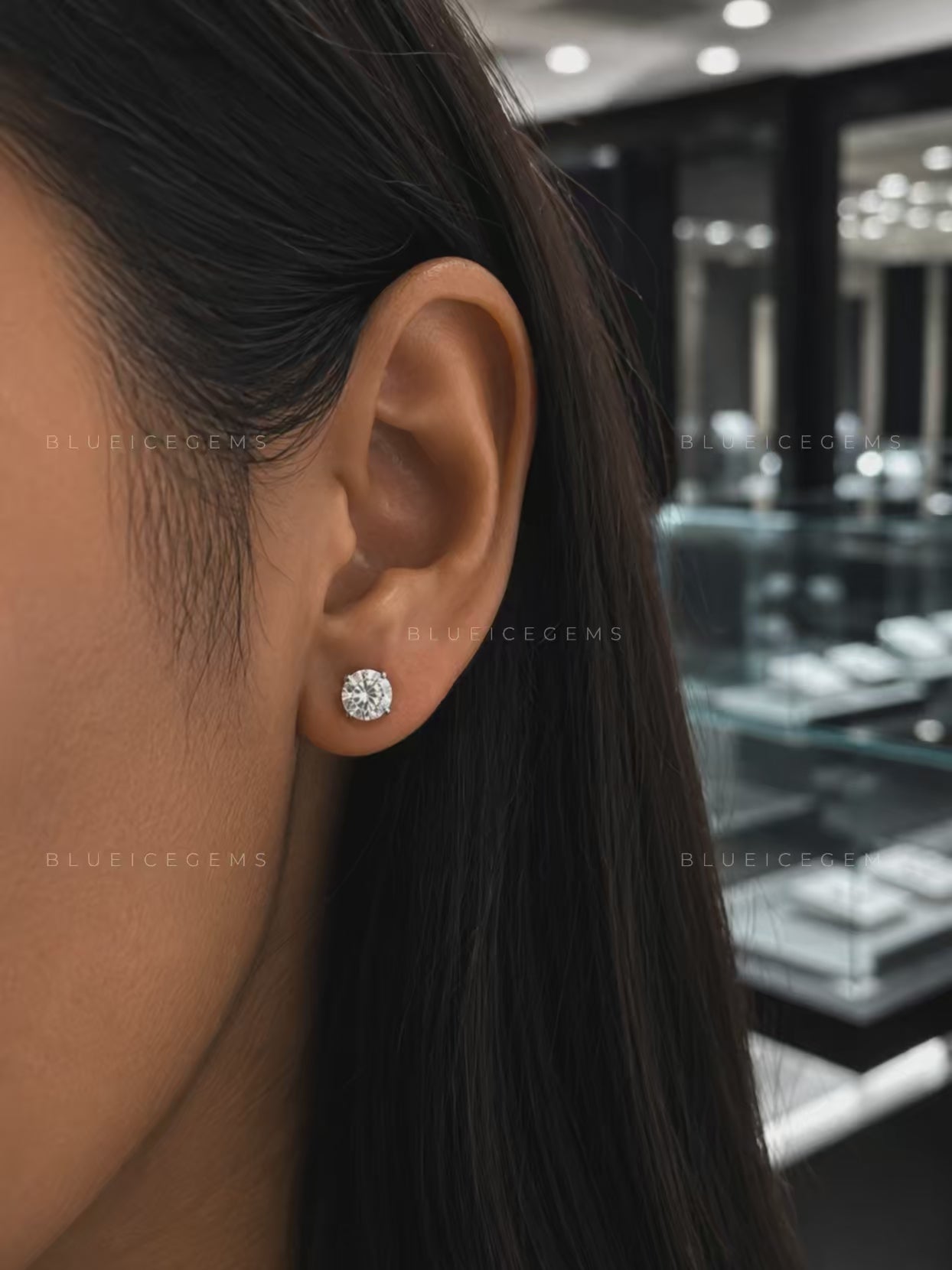 The Luminous Orbit: Classic Round Diamond Stud Earrings