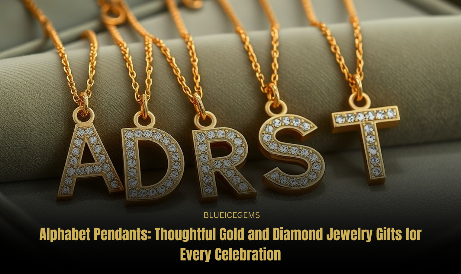BlueIceGems Feature: Thoughtful Gold and Diamond Alphabet Pendants for Every Celebration