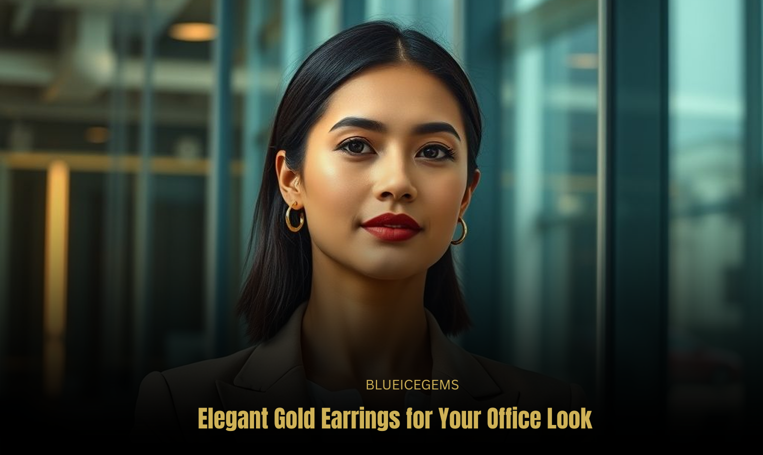 BlueIceGems Feature: Elegant Gold Earrings to Elevate Your Office Look