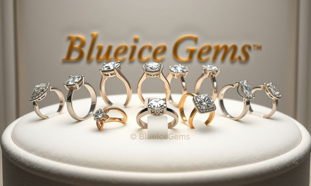 BlueIceGems Modern Bezel Set Solitaire Diamond Ring - Sleek and Secure