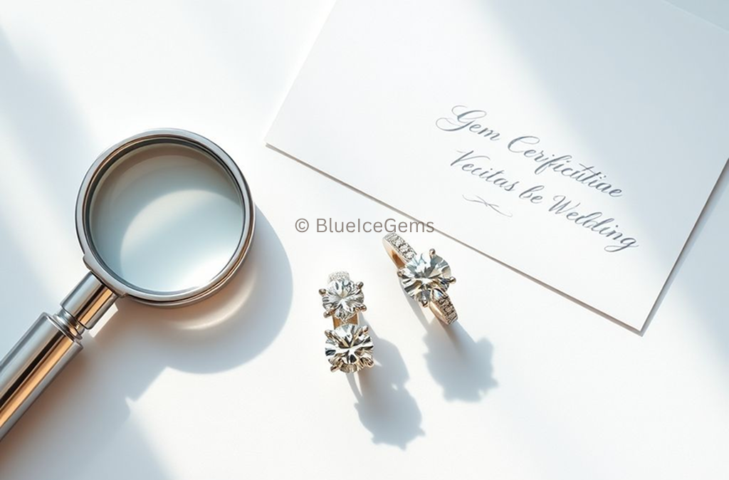 BlueIceGems Trending Oval Diamond Engagement Ring with East-West Setting